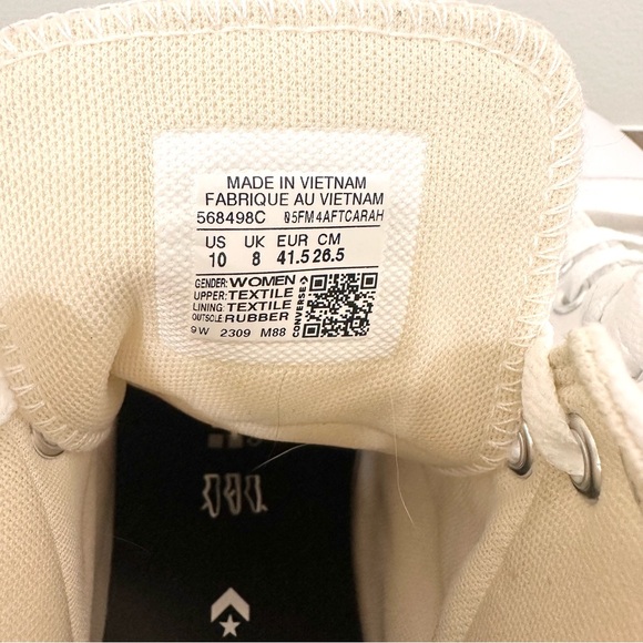 Converse Chuck Taylor All Star Move High Top Sneaker White Platform Woman’s 10 - Picture 14 of 14